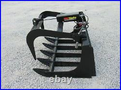 Tractor Skid Steer Attachment 48 Root Rake Grapple Bucket Free Ship